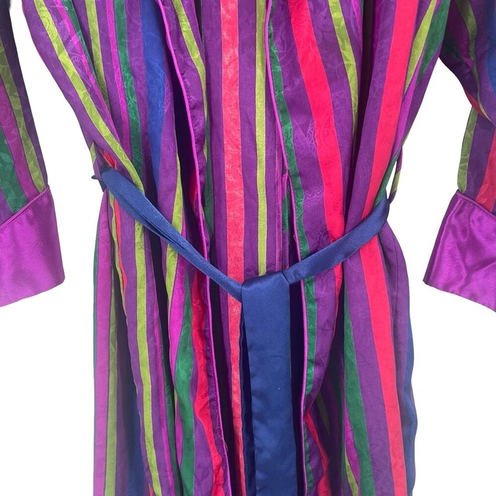 vintage Victoria's Secret Gold Label striped satin robe small - Picture 4 of 7
